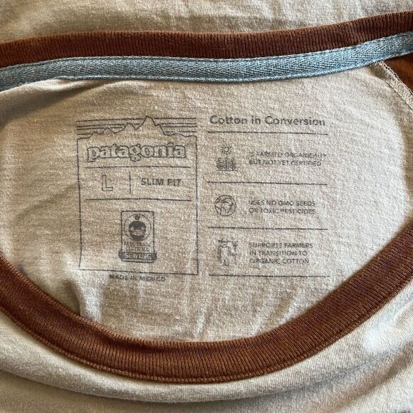 Patagonia Cotton in Conversation Baseball Reglan Top Large - Picture 5 of 6